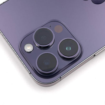 【全額返金保証】【最速発送】Apple iPhone iPhone 14 Pro Max 128GB ディープパープル SIMフリー 白ロム 動作確認済 80%