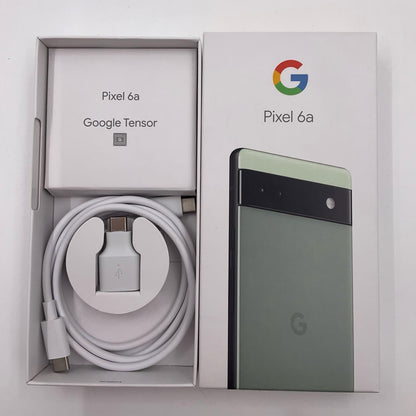【全額返金保証】【最速発送】Google Pixel 6a 128GB Sage au SIMフリー GB17L 白ロム 動作確認済