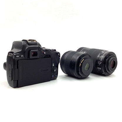 【全額返金保証】【最速発送】Canon デジタル一眼 EOS Kiss X10 ダブルズームキット ブラック 動作確認済