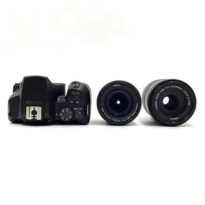 【全額返金保証】【最速発送】Canon デジタル一眼 EOS Kiss X10 ダブルズームキット ブラック 動作確認済