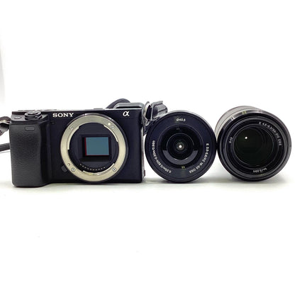 【全額返金保証】【最速発送】Sony デジタル一眼 α6400 ILCE-6400Y ダブルズームレンズキット ブラック 美品 動作確認済