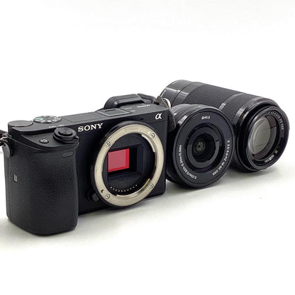 【全額返金保証】【最速発送】Sony デジタル一眼 α6400 ILCE-6400Y ダブルズームレンズキット ブラック 美品 動作確認済