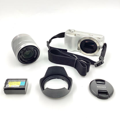 【最速発送】Sony デジタル一眼 α NEX-C3K ズームレンズキット [シルバー] シルバー【難有】