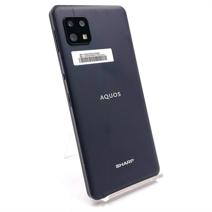 【全額返金保証】【最速発送】SHARP AQUOS sense6 128GB ブラック mineo SH-M19 白ロム 動作確認済