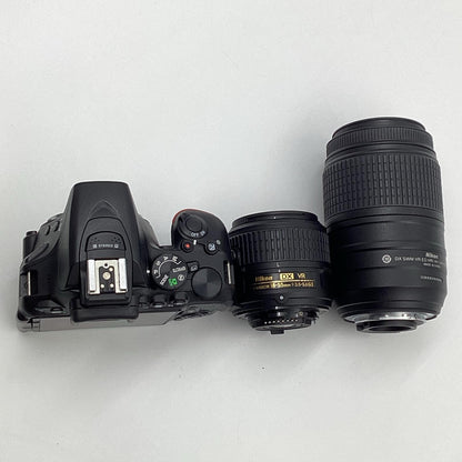 【全額返金保証】【最速発送】Nikon デジタル一眼 D5500 ダブルズームキット ブラック 動作確認済