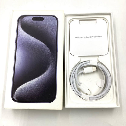 【全額返金保証】【最速発送】Apple iPhone iPhone 15 Pro 256GB ブルーチタニウム SIMフリー 白ロム 動作確認済 85%