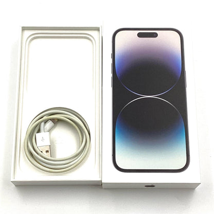 【全額返金保証】【最速発送】Apple iPhone iPhone 14 Pro 256GB スペースブラック Softbank SIMフリー 白ロム 動作確認済 79%