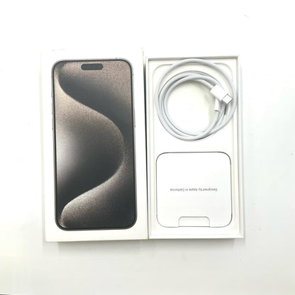 【全額返金保証】【最速発送】Apple iPhone iPhone 15 Pro Max 256GB ナチュラルチタニウム SIMフリー 白ロム 美品 動作確認済 88%