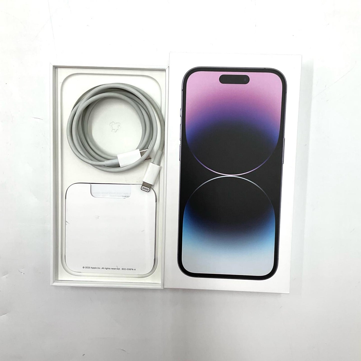 【全額返金保証】【最速発送】Apple iPhone iPhone 14 Pro 128GB ディープパープル SIMフリー 白ロム 動作確認済 85%