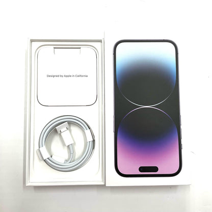 【全額返金保証】【最速発送】Apple iPhone iPhone 14 Pro 256GB ディープパープル docomo SIMフリー 白ロム 超美品 動作確認済 93%