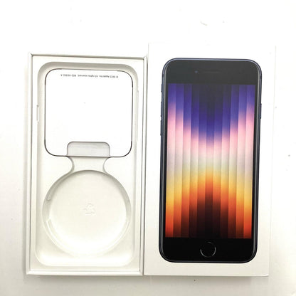 【全額返金保証】【最速発送】Apple iPhone iPhone SE（第3世代） 128GB ミッドナイト SIMフリー 白ロム 動作確認済 81%