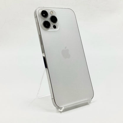 【全額返金保証】【最速発送】Apple iPhone iPhone 12 Pro Max 128GB シルバー au 白ロム 動作確認済 86%