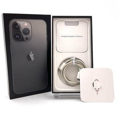 【全額返金保証】【最速発送】Apple iPhone iPhone 13 Pro 128GB グラファイト docomo SIMフリー 白ロム 動作確認済 75%