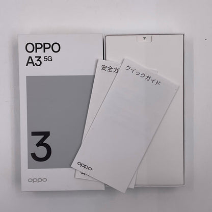 【全額返金保証】【最速発送】OPPO A OPPO A3 5G 128GB パープル 楽天モバイル SIMフリー CPH2639 白ロム 動作確認済