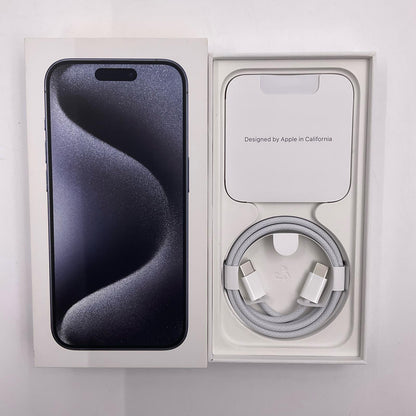 【全額返金保証】【最速発送】Apple iPhone iPhone 15 Pro 256GB ブルーチタニウム SIMフリー 白ロム 動作確認済 89%