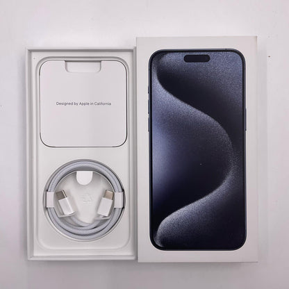 【全額返金保証】【最速発送】Apple iPhone iPhone Pro Max 15 Pro Max 256GB ブルーチタニウム SIMフリー 白ロム 動作確認済 90%