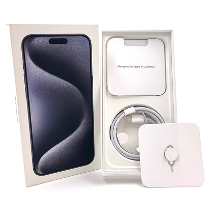 【全額返金保証】【最速発送】Apple iPhone iPhone 15 Pro Max 256GB ブルーチタニウム SIMフリー 白ロム 美品 動作確認済 89%