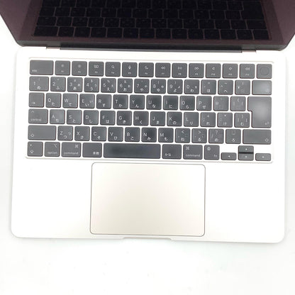 【全額返金保証】【最速発送】Apple MacBook Air 13インチ 2022 Apple M2 8GB SSD 256GB スターライト 93% 動作確認済