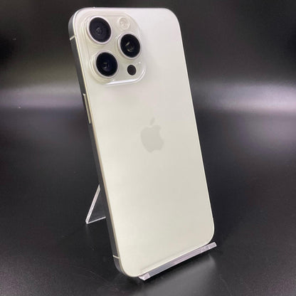【全額返金保証】【最速発送】Apple iPhone iPhone 15 Pro Max 256GB ホワイトチタニウム Softbank SIMフリー 超美品 動作確認済 90%