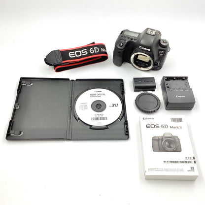 【全額返金保証】【最速発送】Canon デジタル一眼 EOS 6D Mark II ボディ ブラック 動作確認済