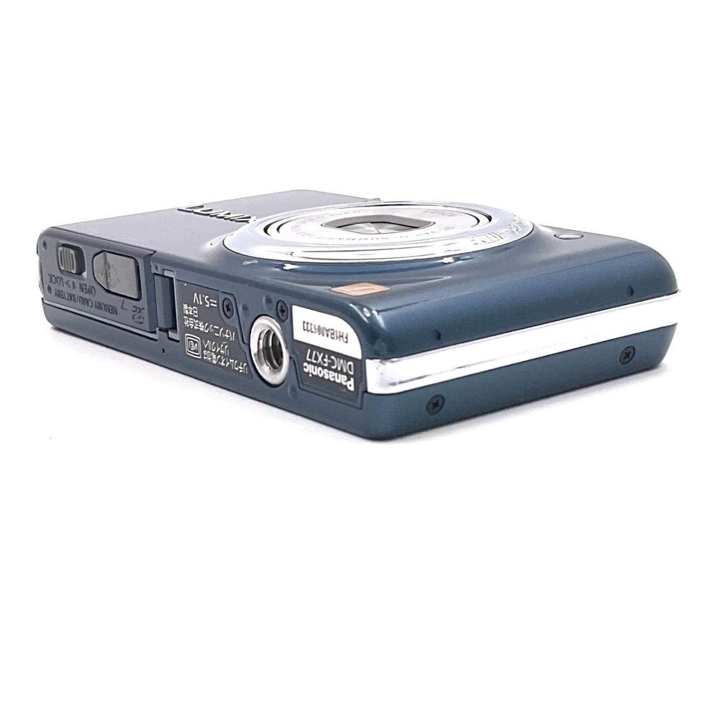 【全額返金保証】【最速発送】Panasonic コンパクトデジタルカメラ LUMIX DMC-FX77-A [スエードブルー] 動作確認済