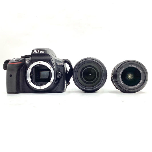 【全額返金保証】【最速発送】Nikon デジタル一眼 D5300 ダブルズームキット ブラック 美品 動作確認済