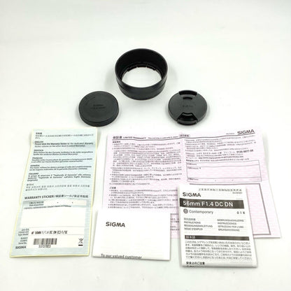 【全額返金保証】【最速発送】SIGMA 56mm F1.4 DC DN [ソニーE用] 超美品 動作確認済