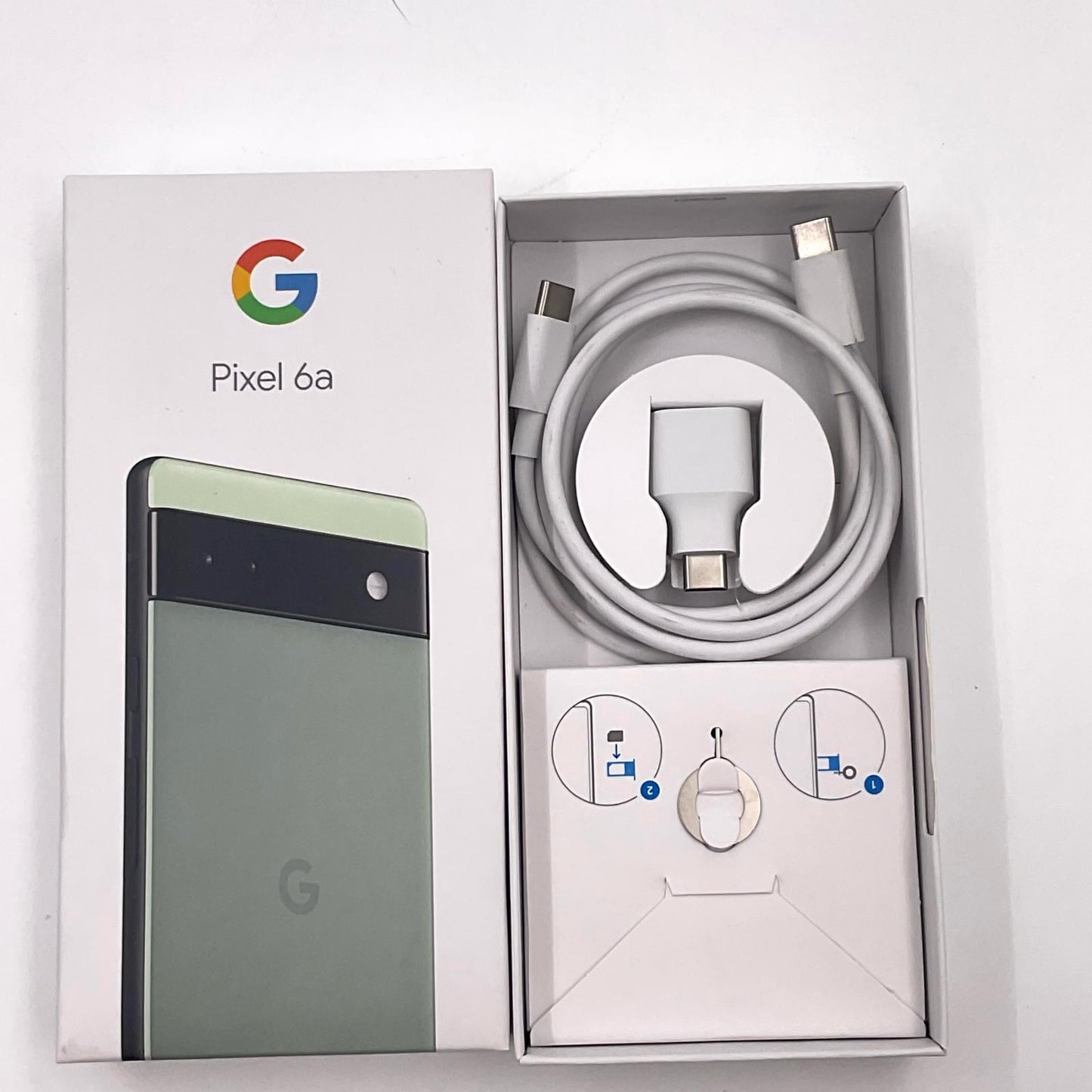 【全額返金保証】【最速発送】Google Pixel 6a 128GB Sage au GB17L 白ロム 動作確認済