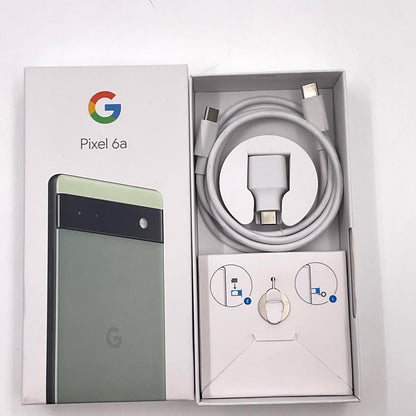 【全額返金保証】【最速発送】Google Pixel 6a 128GB Sage au GB17L 白ロム 動作確認済