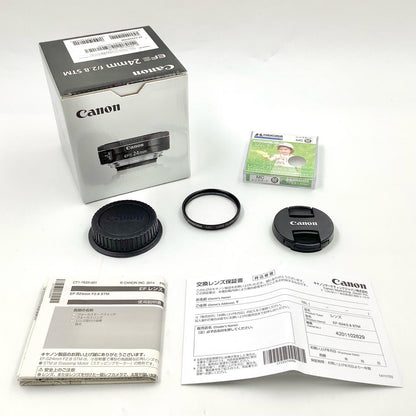 【全額返金保証】【最速発送】Canon EF-S24mm F2.8 STM 超美品 動作確認済