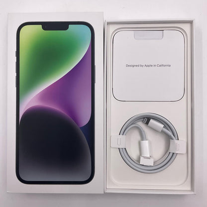 【全額返金保証】【最速発送】Apple iPhone iPhone 14 Plus 128GB ミッドナイト SIMフリー 白ロム 動作確認済 80%