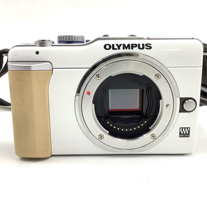 【全額返金保証】【最速発送】OLYMPUS デジタル一眼 オリンパス・ペン Lite E-PL1 ボディ ホワイト 動作確認済