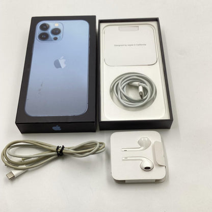 【全額返金保証】【最速発送】Apple iPhone iPhone 13 Pro Max 256GB シエラブルー docomo 白ロム 動作確認済 83%