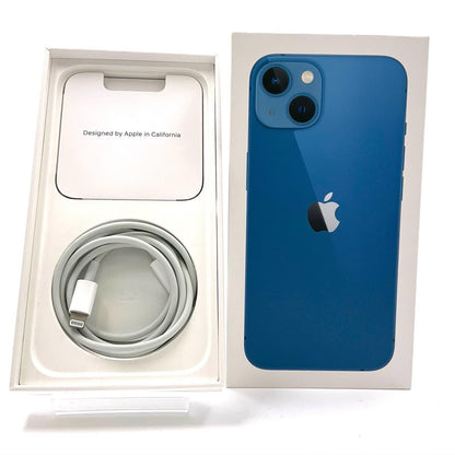 【全額返金保証】【最速発送】Apple iPhone iPhone 13 128GB ブルー au 動作確認済 81%