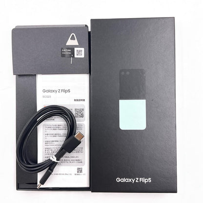 【全額返金保証】【最速発送】SAMSUNG Galaxy Z Flip5 256GB ミント au SCG23 動作確認済