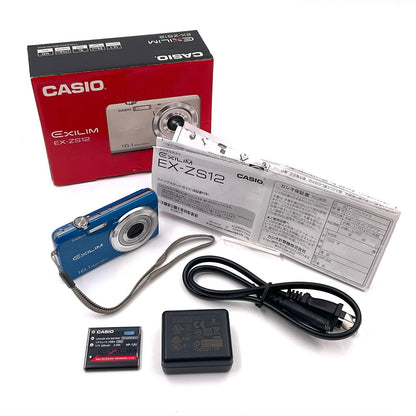 【全額返金保証】【最速発送】CASIO コンパクトデジタルカメラ EXILIM EX-ZS12BE [ブルー] 動作確認済