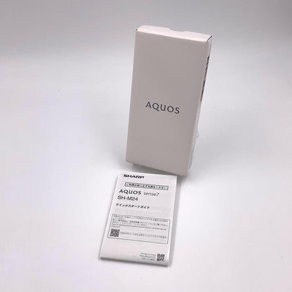 【全額返金保証】【最速発送】SHARP AQUOS sense7 128GB ブルー SIMフリー SH-M24 白ロム 美品 動作確認済