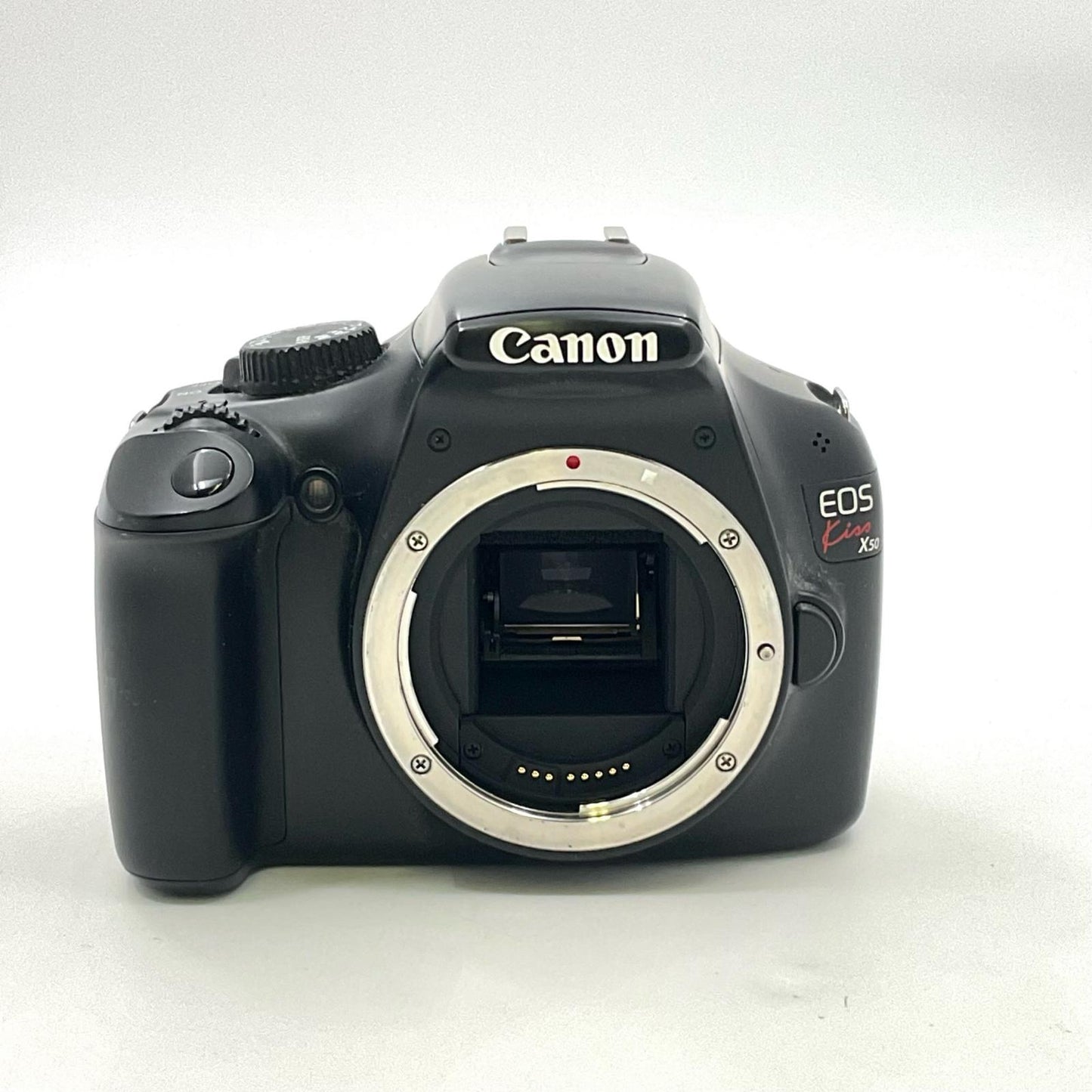 【最速発送】Canon デジタル一眼 EOS Kiss X50 EF-S18-55 IS II レンズキット ブラック【難有】