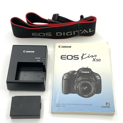 【最速発送】Canon デジタル一眼 EOS Kiss X50 EF-S18-55 IS II レンズキット ブラック【難有】
