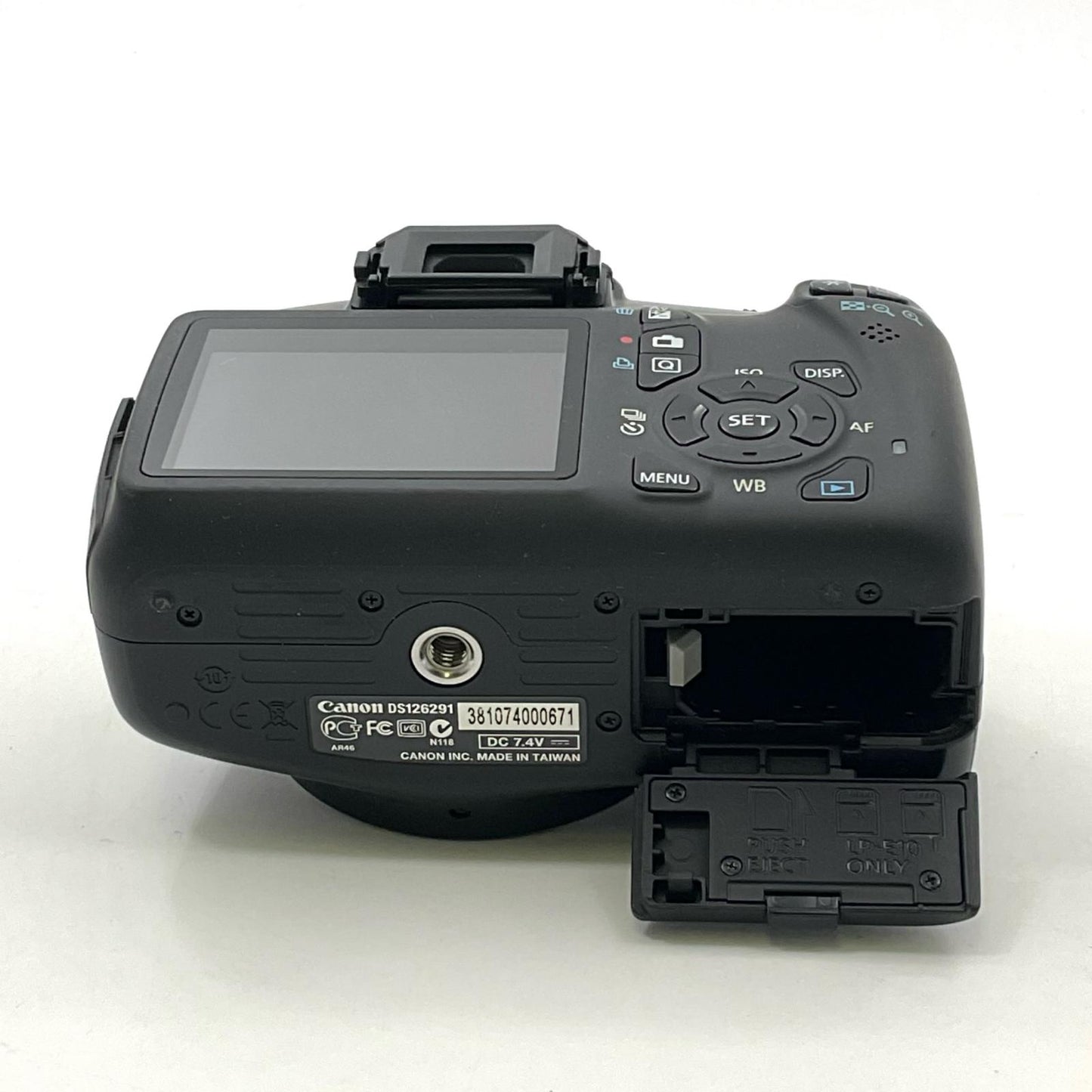 【最速発送】Canon デジタル一眼 EOS Kiss X50 EF-S18-55 IS II レンズキット ブラック【難有】