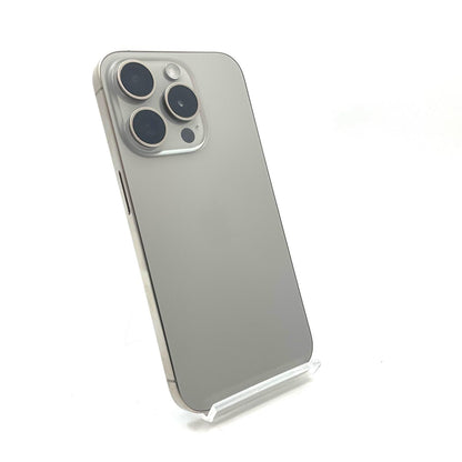 【全額返金保証】【最速発送】Apple iPhone iPhone 15 Pro 256GB ナチュラルチタニウム SIMフリー 白ロム 美品 動作確認済 90%