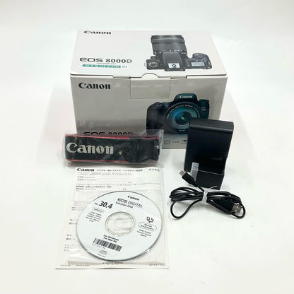 【全額返金保証】【最速発送】Canon デジタル一眼 EOS 8000D ボディ ブラック 美品 動作確認済
