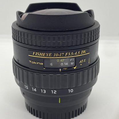 【全額返金保証】【最速発送】Tokina AT-X 107 DX Fish Eye 10-17mm F3.5-4.5 (ﾆｺﾝ用) 動作確認済
