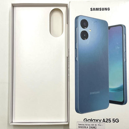 【全額返金保証】【最速発送】SAMSUNG Galaxy A25 5G 64GB ブルー au SCG33 白ロム 超美品 動作確認済
