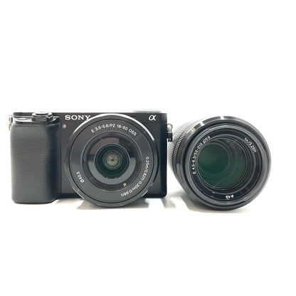 【全額返金保証】【最速発送】Sony デジタル一眼 α6100 ILCE-6100Y ダブルズームレンズキット ブラック 動作確認済