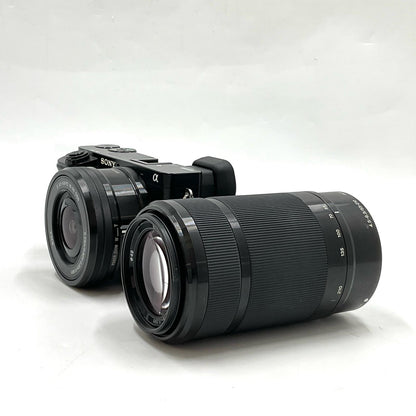【全額返金保証】【最速発送】Sony デジタル一眼 α6100 ILCE-6100Y ダブルズームレンズキット ブラック 動作確認済