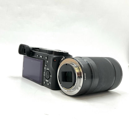 【全額返金保証】【最速発送】Sony デジタル一眼 α6100 ILCE-6100Y ダブルズームレンズキット ブラック 動作確認済