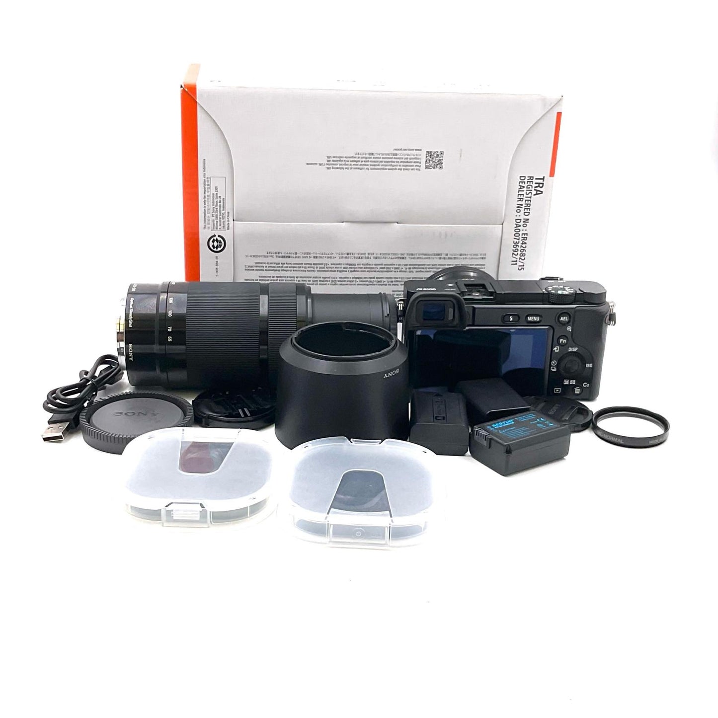 【全額返金保証】【最速発送】Sony デジタル一眼 α6100 ILCE-6100Y ダブルズームレンズキット ブラック 動作確認済