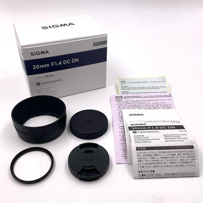 【全額返金保証】【最速発送】SIGMA 30mm F1.4 DC DN [ソニー用] 動作確認済