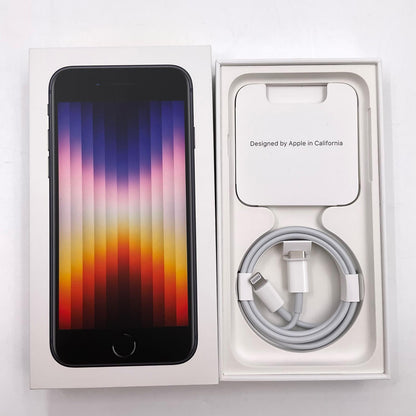 【全額返金保証】【最速発送】Apple iPhone iPhone SE（第3世代） 256GB ミッドナイト SIMフリー 白ロム 動作確認済 83%